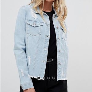Blue denim fitted jacket